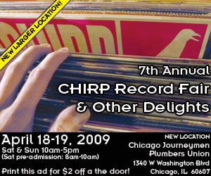 Web ad for CHIRP Record Fair