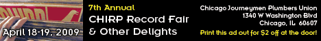 Web ad for CHIRP Record Fair